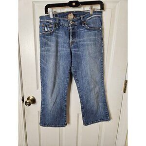 Lucky Brand Vtg Women's Mid Rise Crop Jeans Size 8/29 Blue USA Button Fly